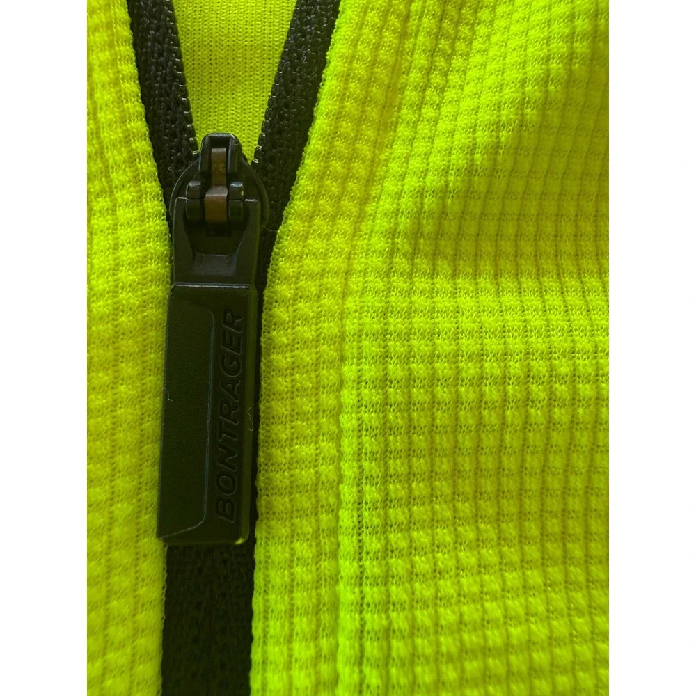 Bontrager Solstice Cycling Jersey Mens XL Short Neon Yellow Full Zip Bike Hiking - Picture 5 of 10